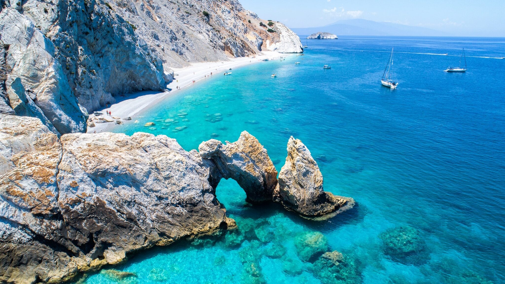 Lalaria Beach on Skiathos, Aegean islands Greece