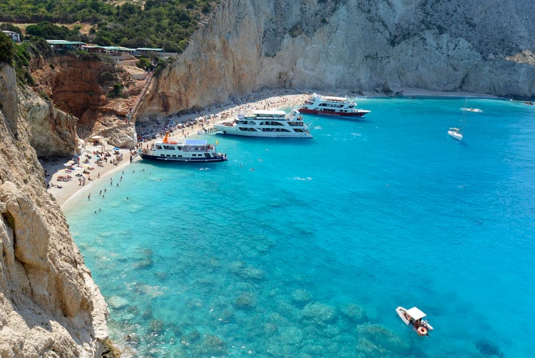 Porto Katsiki beach on Lefkada, Ionian islands Greece
