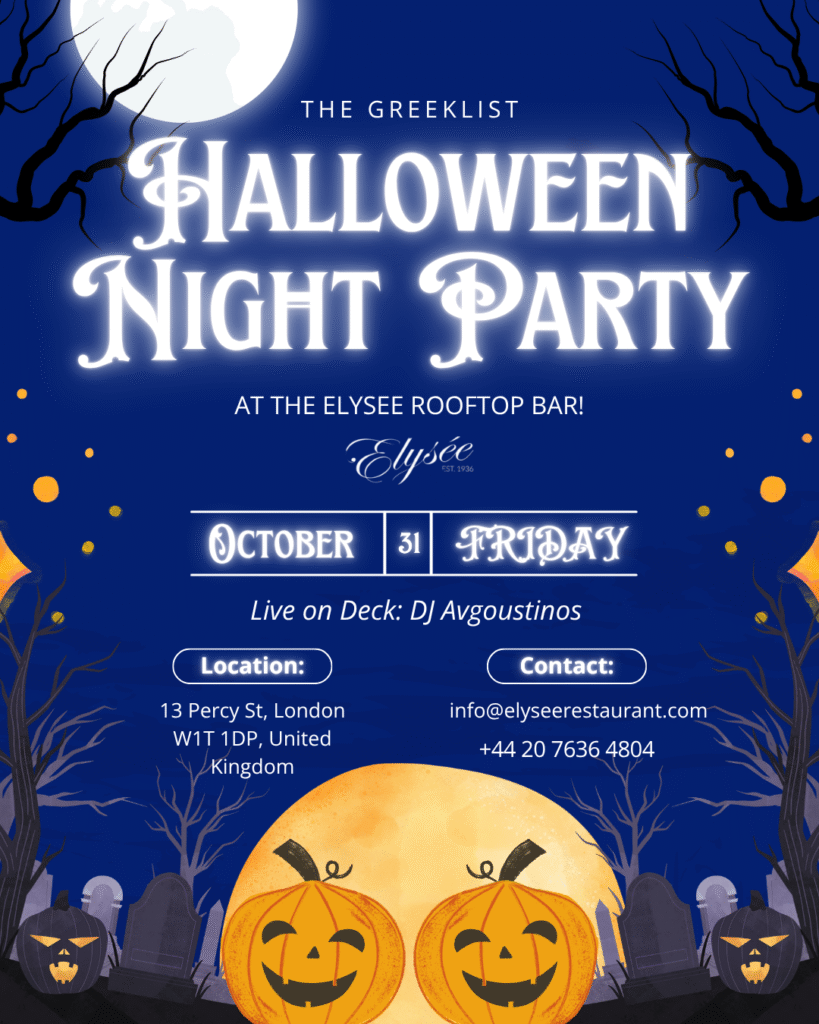Halloween Party In London 2025! - Elysee Haloween Party - Greek List