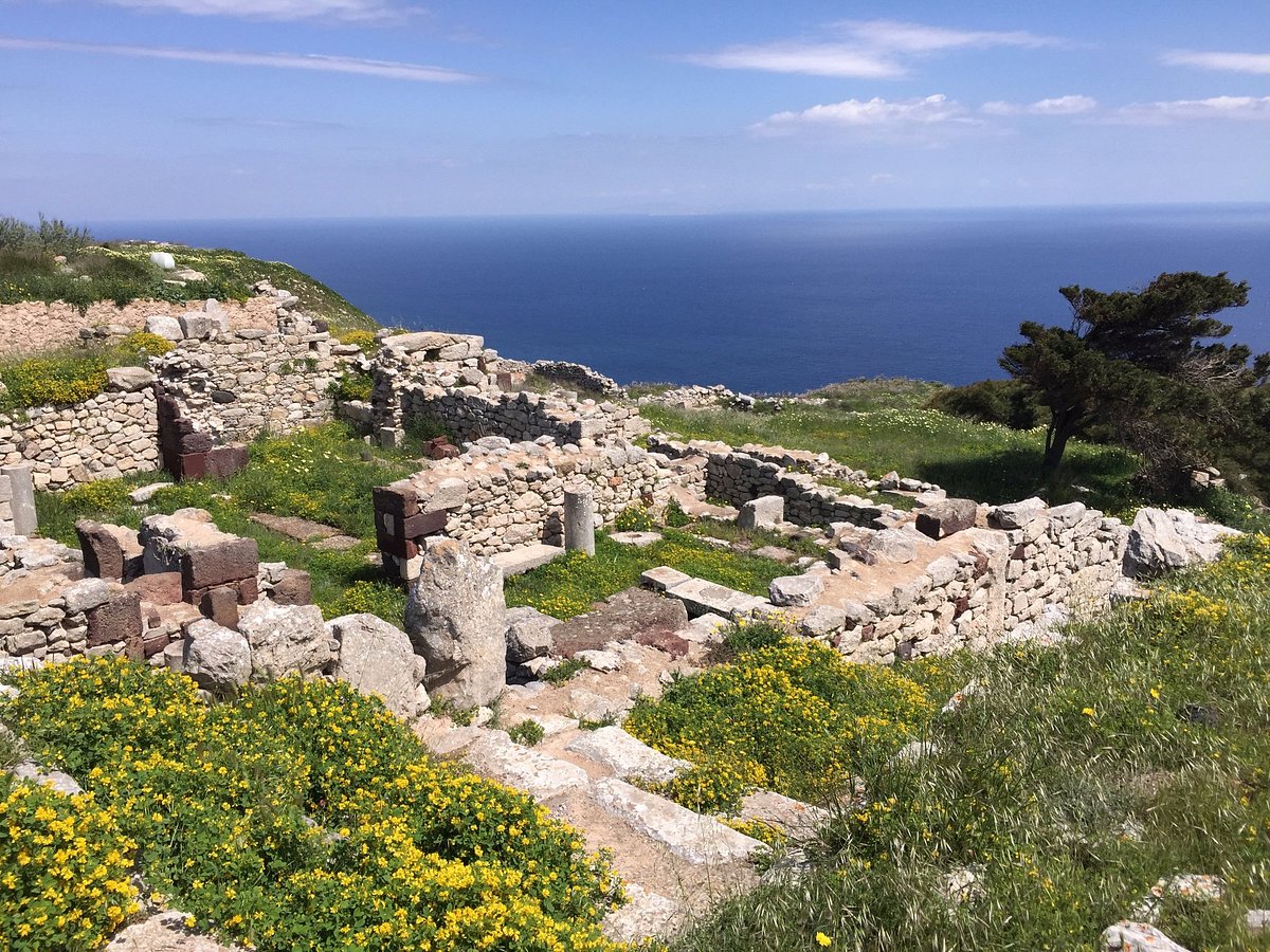 Ancient Thera Archaeological Ruins On Santorini, Greece