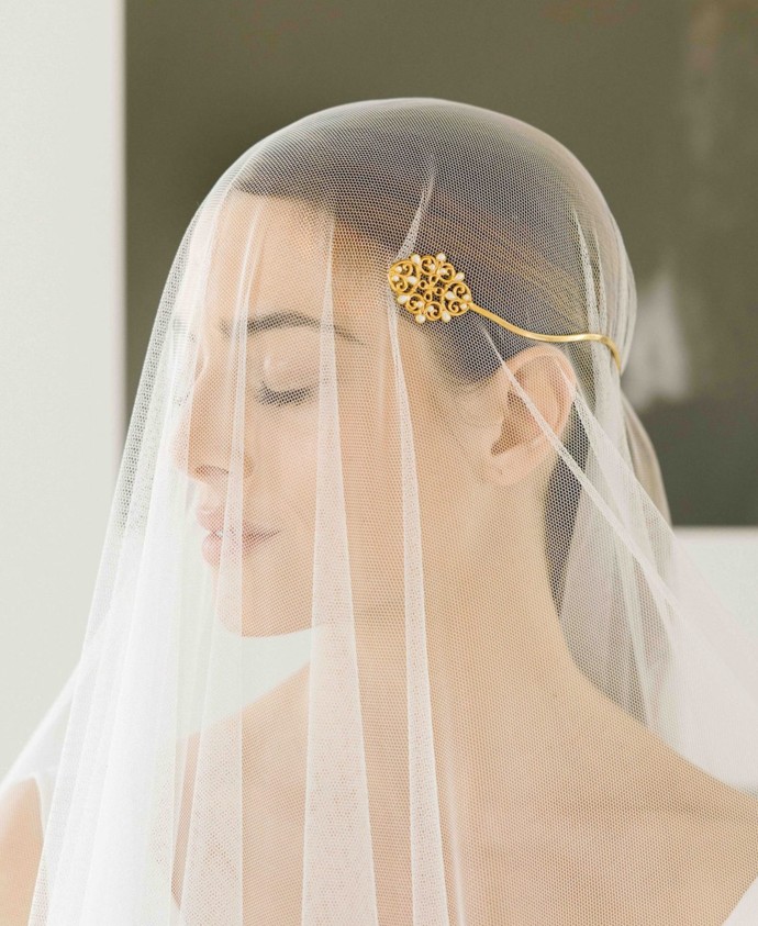 Vaya Bridal Headpiece: Luxury Greek Wedding Jewelry By Aenália - The Vaya Bridal Headpiece - Greek List