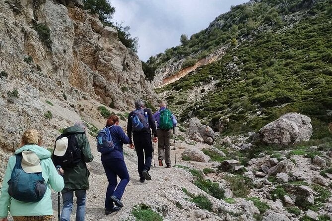 Hiking trail through the mountains of Lefkada Island