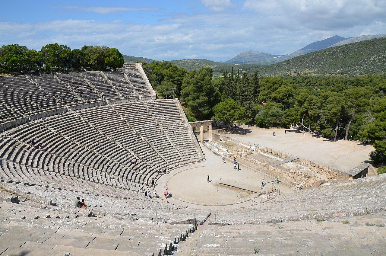 The ancient theatre of Lefkada near Lefkada Town