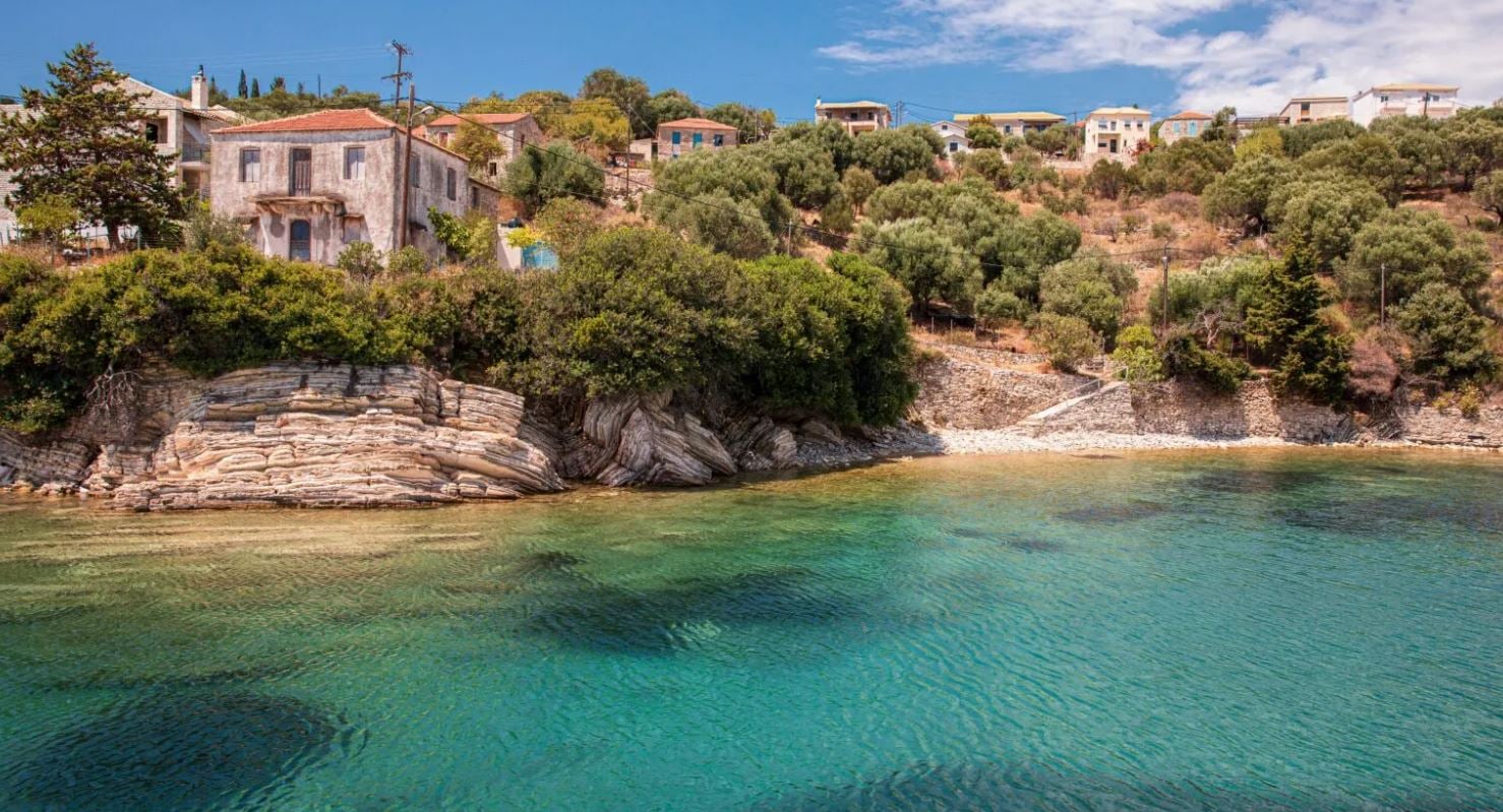Kastos, one of the smallest inhabited islands near Lefkada