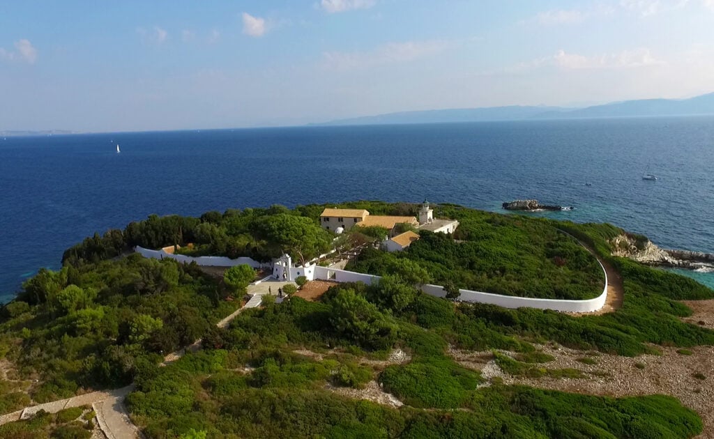 Panagia Velianiton monastery among the olive groves of Paxos Panagia Velianiton monastery among the olive groves of Paxos