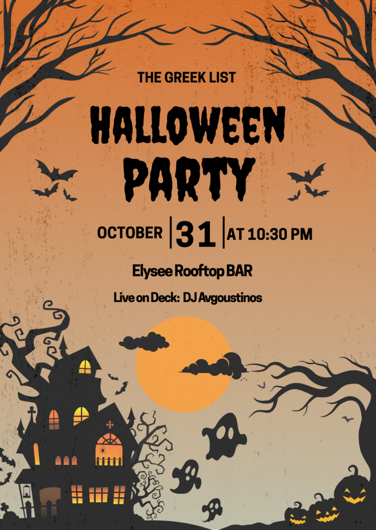 GreekList Halloween Party at The Elysee Rooftop Bar posterGreekList Halloween Party at ThGreekList Halloween Party at The Elysee Rooftop Bar postere Elysee Rooftop Bar poster