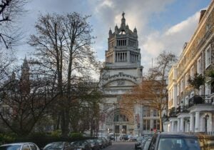 The V&A on Cromwell Road, a short walk or Tube ride from the Greek restaurants near Kensington Gardens
