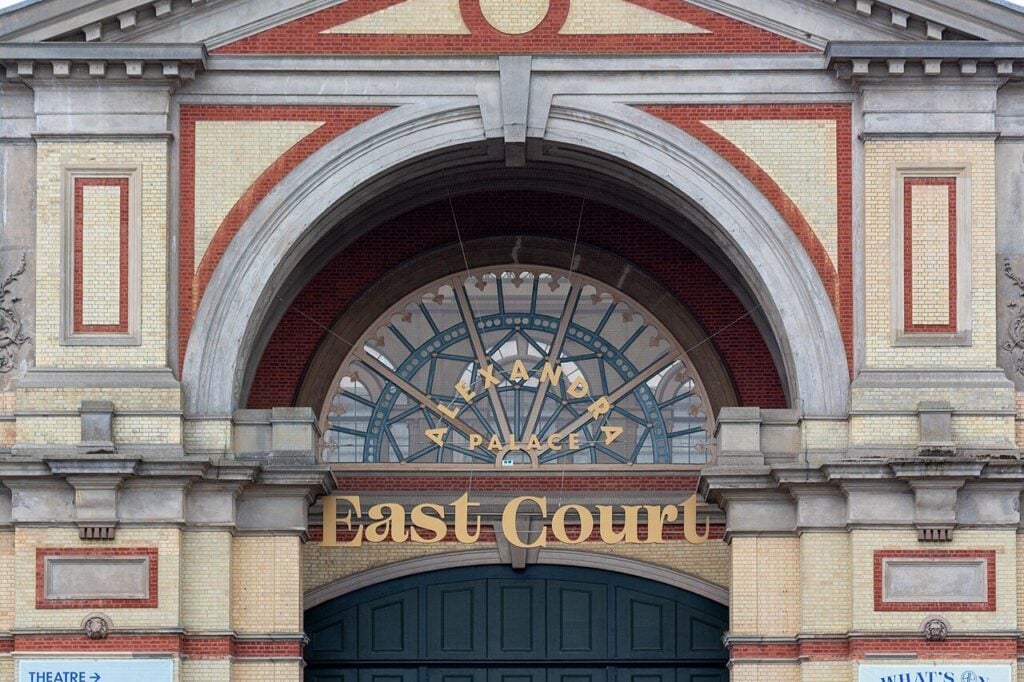 Alexandra Palace East Court entrance, the first stop of a North London Greek weekend