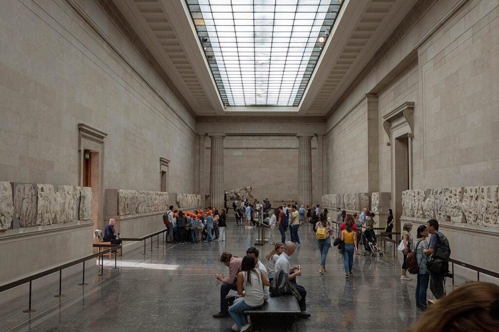 Parthenon Marbles in Room 18 of the British Museum, London