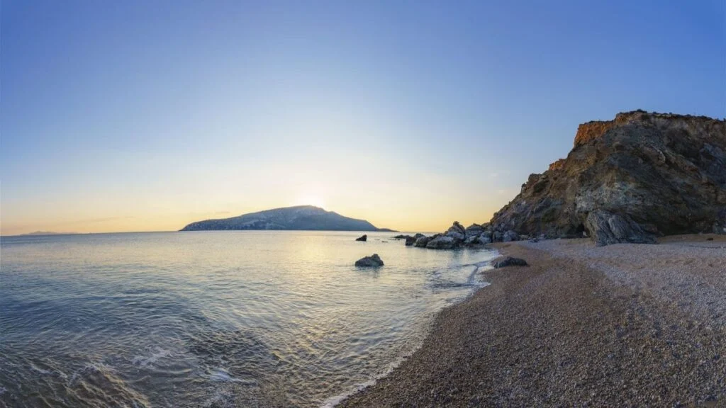 Legrena Beach Near Cape Sounion, One Of The Best Beaches Close To Athens