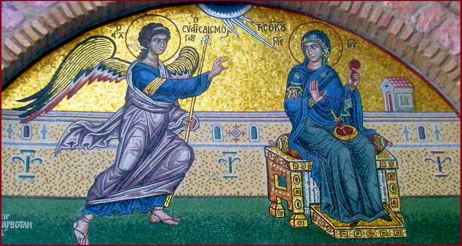Orthodox Icon Of The Annunciation Of The Virgin Mary, Celebrated On 25 March