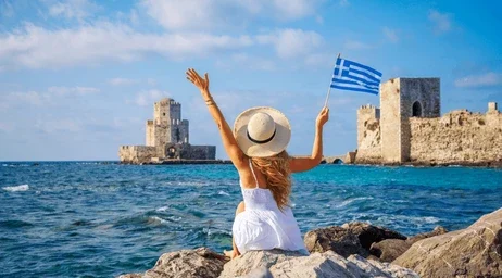 Tourist Greek Flag