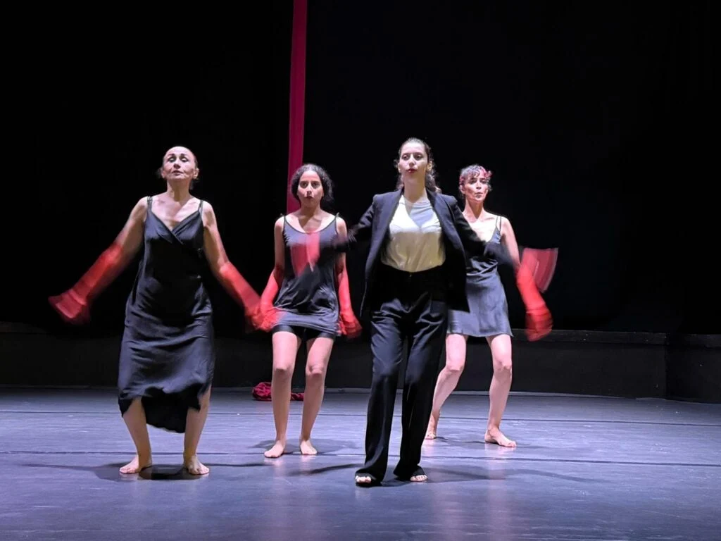 Greek theatre company in London: Vertebra Theatre performers on stage