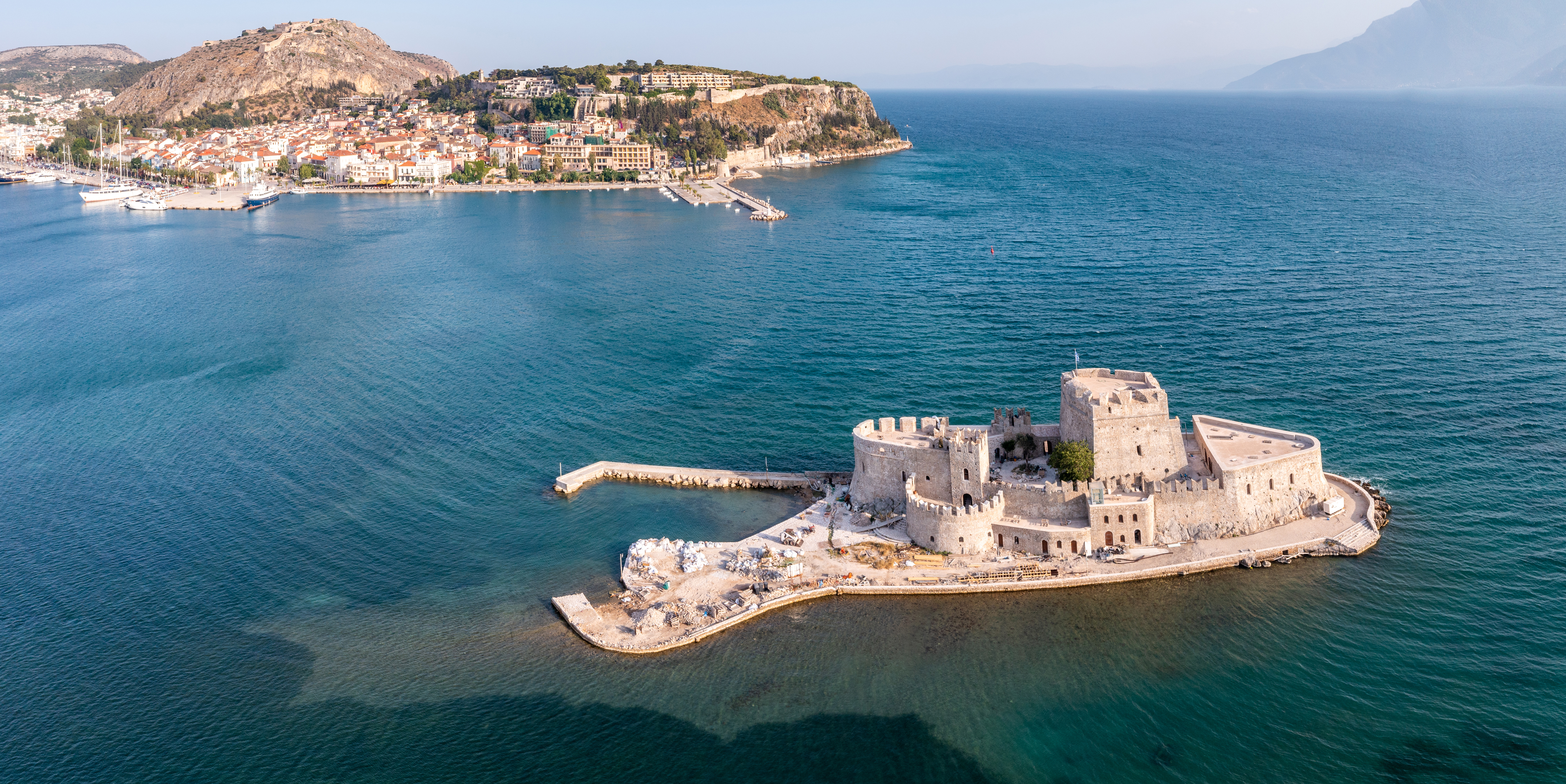 Kathara Deftera: A Taste Of Greek Tradition, On The Way To Easter - Nafplio Nafplion City Greece Old Town Bourtzi Fortress Aerial Drone View 2 - Greek List Nafplio